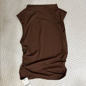 Brown Dress Top Scruch On The Sides